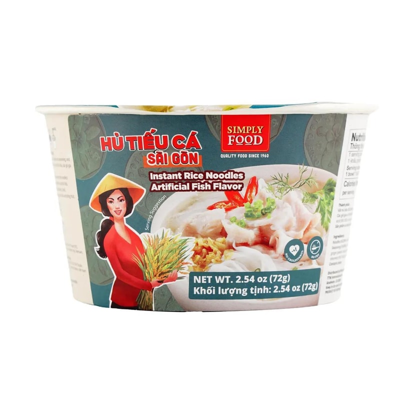 越南SIMPLY FOOD 即食米粉 方便速食粉 魚肉口味 72g