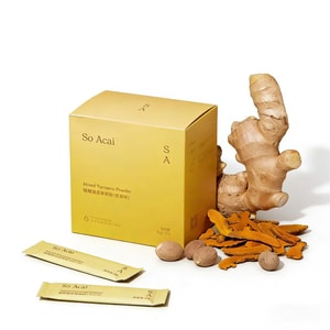 Formula Warming Mixed Turmeric Powder Edible Turmeric Nutritional Drink Portable Superfood 3 Boxes (3g*60 sticks)