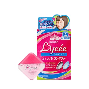 【日本直邮】ROHTO乐敦 Lycee小粉花隐形眼镜专用眼药水 缓解疲劳充血 8ml