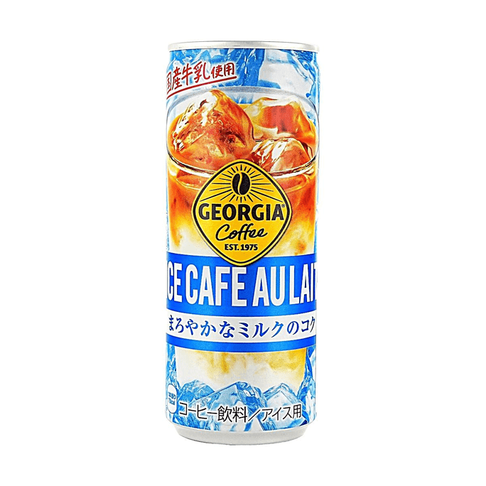 Cafe Au Lait, Smooth And Creamy Japanese Style Iced Latte Sweetened Milk Coffee, 8.57 fl oz