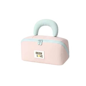 Portable cosmetic storage bag for travel, large-capacity partitioned storage, nylon handheld, cute cartoon makeup bag 1 piece (pink cloud series)