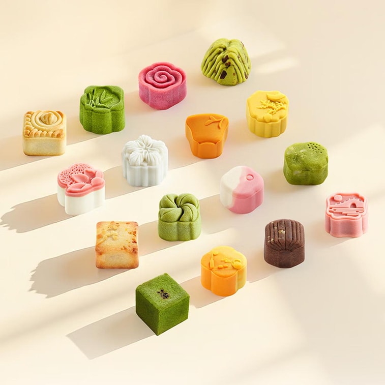 Peace and Joy Tea Snack Mooncake Pastry Gift Box, 16 Pieces 11.57 oz【Mid-Autumn Festival Gift】 5