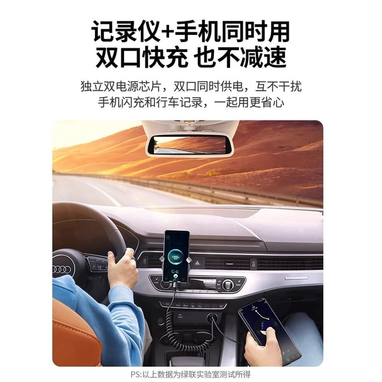 [中国からの直送] UGREEN カーチャージャー (iPhone 8-15 全モデル/Android フォンに適合) - 最大総電力 34.5W のデュアル USB 急速充電アダプター。 7