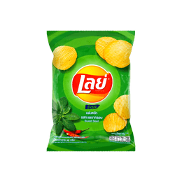 【Exclusive Thai Flavor】Sweet Basil Potato Chips, 1.76oz