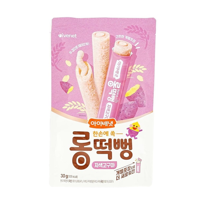 韩国IVENET 谷物棒饼干 婴儿磨牙棒 宝宝零食 红薯味 30g