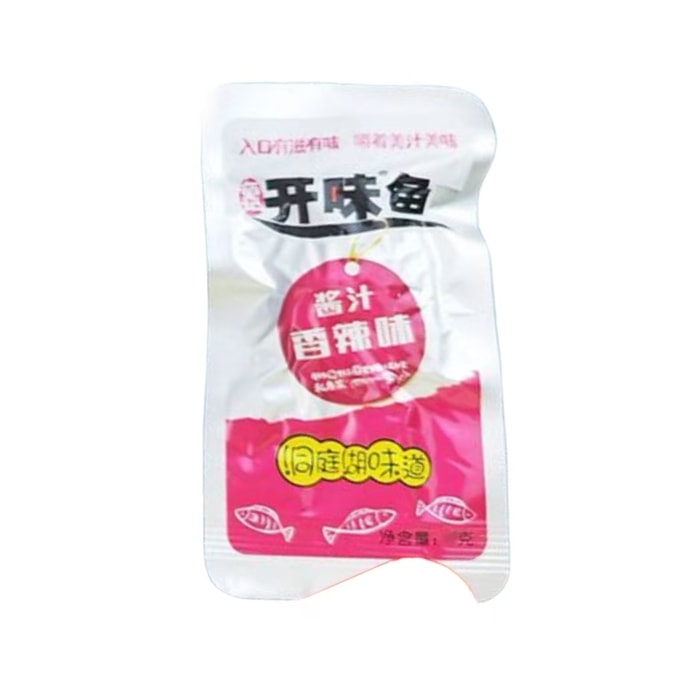  童記 開味魚小魚仔湖南特產小吃開胃魚辣味醬汁魚零食10袋約120g