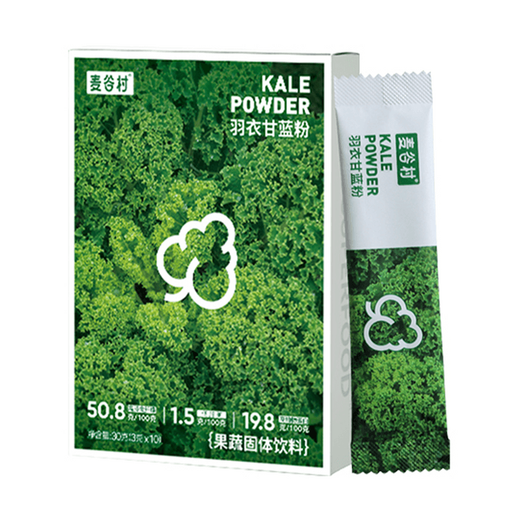Kale Powder, 10pcs/box - Matcha-Inspired Superfood Booster | Plant Protein + Prebio-Fiber On-The-Go Powder 3