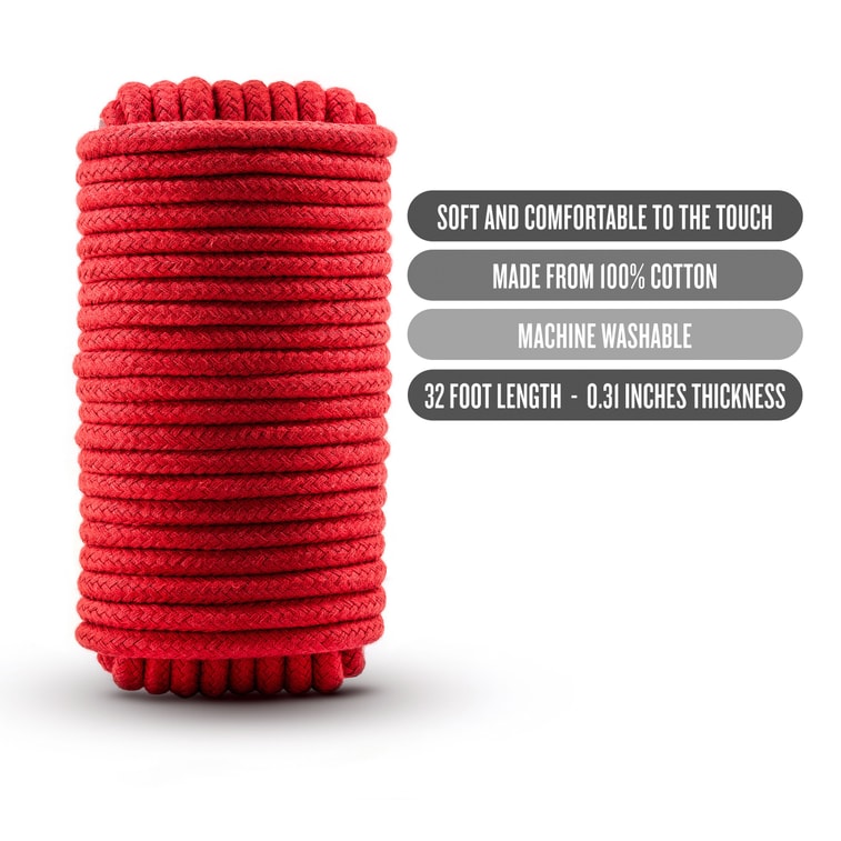 Temptasia Bondage Rope 32 Feet Red 4