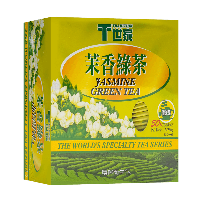 台灣世家 茉莉花綠茶 沖泡茶包 100g