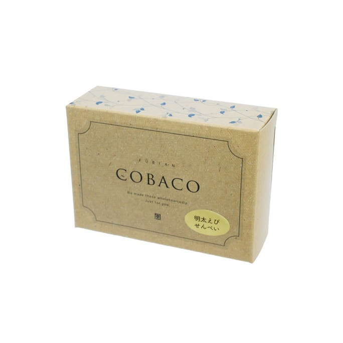 COBACO Mentaiko-Flavored Shrimp Senbei Crackers 5 Pcs