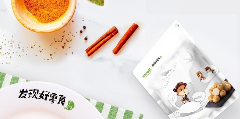 三只松鼠 鱼丸淘气鱼蛋蛋香辣鱼丸120g*1袋