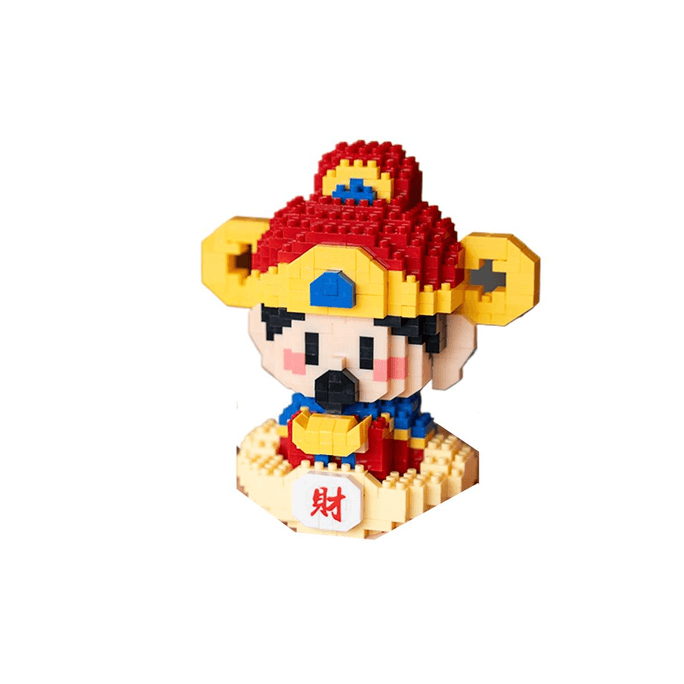 God Of Wealth Three-Dimensional Small Building Blocks Fortune Fortune Fortune New Year Children Toys 1 Box