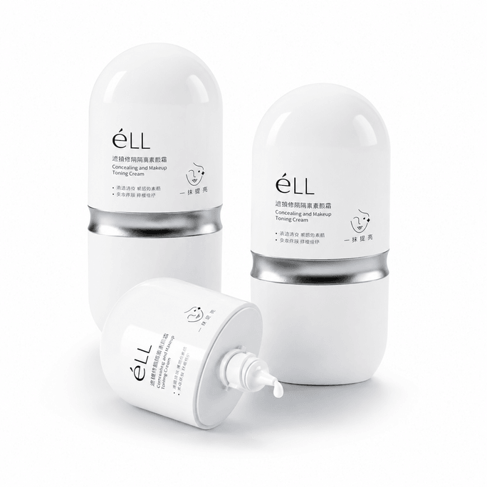 ELL Lazy Skin Cream Isolating Face Whitening Naked Makeup Concealer Invisible Sunscreen Three In One Genuine Multi Effect Skin Care 60g