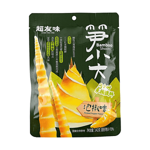 Bamboo Shoots Pickled Pepper Flavor 5.01 oz【Yunnan Luohan Bamboo Shoots】【Cellar Fermented】【Fresh & Crunchy】
