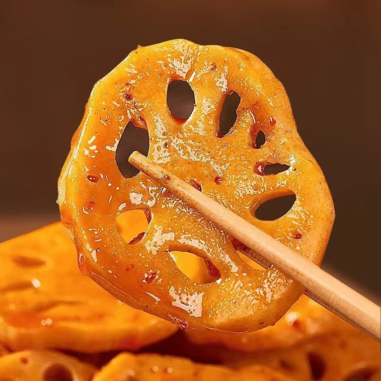 口水娃 大刀脆藕 香辣味 黑鸭味 鲜藕制作 卤汁入味 鲜嫩脆爽 香脆可口 100g*2袋 9