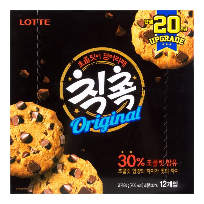 韩国LOTTE乐天 巧克力曲奇甜饼干 180g