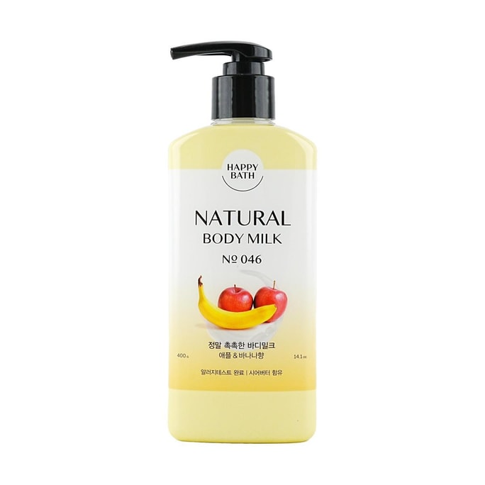 韓國愛茉莉HAPPYBATH 快樂沐浴新升級深層滋潤水果身體乳 400ml #蘋果和香蕉香