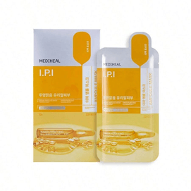 [한국 직배송] 메디힐 아이피아이 브라이트닝 & 화이트닝 마스크 (10매/박스) - 맑고 환하며 빛나는 피부; 잡티와 여드름 흉터 개선; 민감성 피부에도 적합. [신제품 앰플 에센스 시리즈 - 유리알 피부]