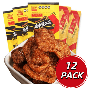 중국 직송 진향소고기 8090년대 추억의 간식 소고기맛+소고기소스 6팩 각 18g*12팩