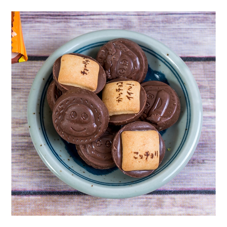 日本SHOEI DELICY 奶油夾心巧克力餅乾 96g【超萌巧克力次郎造型】 11