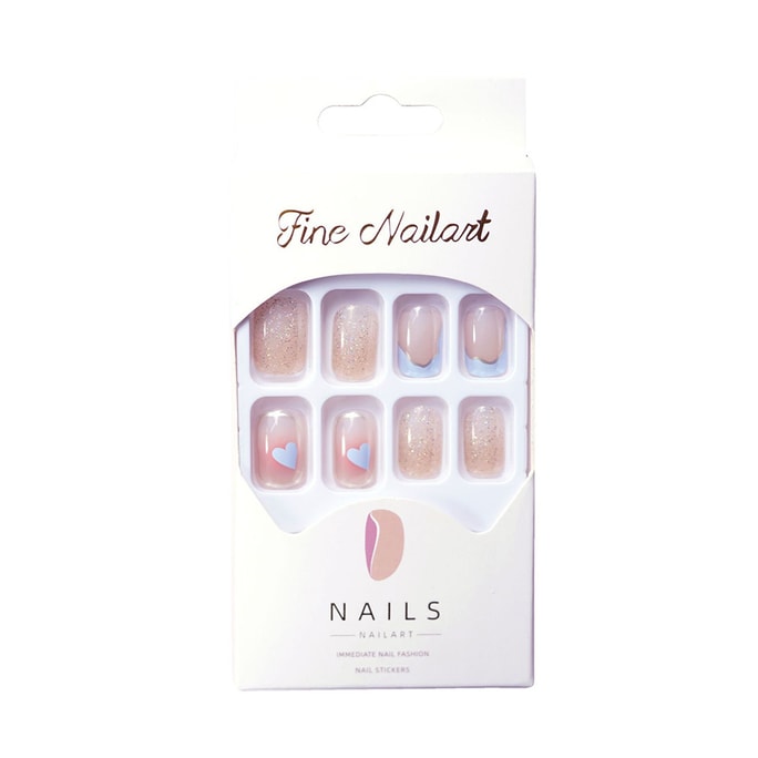 Christmas Nails 24pcs/boxes #PD-347 Creamy Free Gift Nail Art Kit、