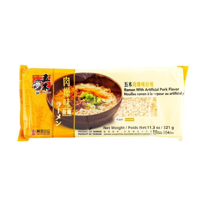 台湾五木 肉燥味拉面 不添加防腐剂 321g