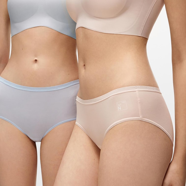 BANANAIN Women's Underwear, 7A Antibacterial Amino Acid Modal Mid-Waist Briefs, Size M, 3-Piece Pack 4