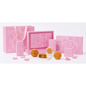 【Pre-Sale】Harmonious Family Mooncake Gift Box, 3 Flavors 6 Pieces 16.23 oz【Red Bean+Rose Mochi Egg Yolk+Red Lotus】