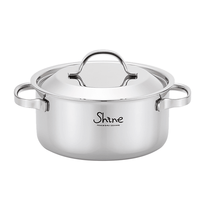 한국 Kproduct4u 3겹 스테인리스 스틸 프라이팬, 3가지 종류, 7.9인치