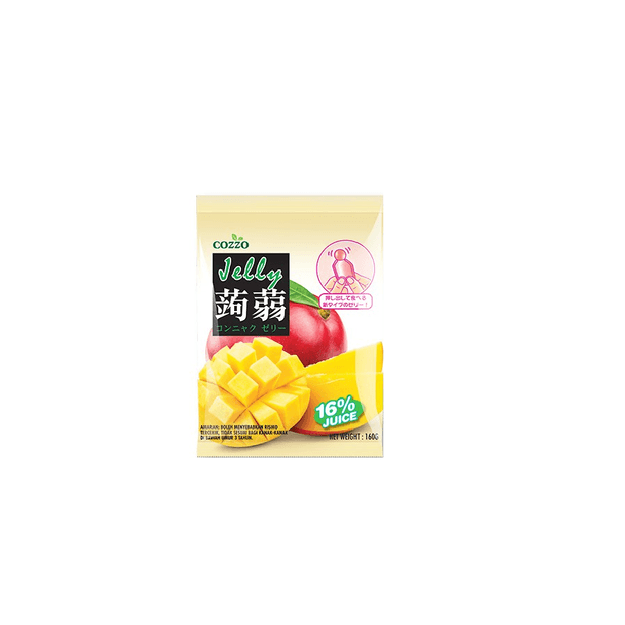 商品详情 - 【马来西亚直邮】马来西亚 COZZO 高柔  蒟蒻可吸果汁果冻 - 芒果味 160g - image  0