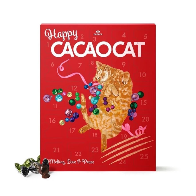 【日本直郵】CACAOCAT 2024聖誕節限定 聖誕節倒數日曆巧克力禮盒 25枚入