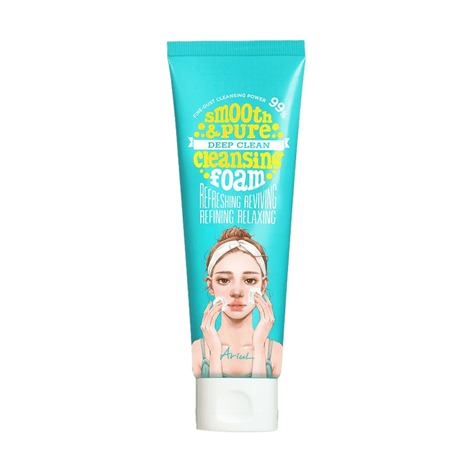 스무스 앤 퓨어 딥 클린 클렌징 폼, 76ml - 건성 피부용, 당김 없이 촉촉하게 | 가벼운 메이크업 제거