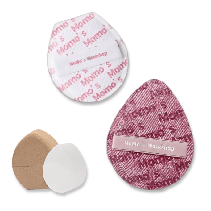 Denim Makeup SpongeDual-Texture Large Blending Puff for Liquid & Cream Foundation Reusable Soft Sponge 2pcs