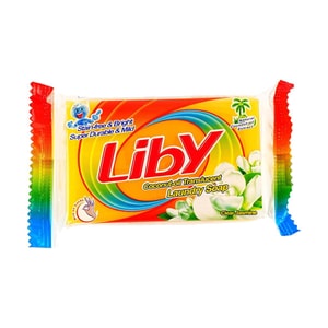 리비 코코넛 오일 에센스 투명 세탁비누, 얼룩 제거 및 헹굼 용이, 101g