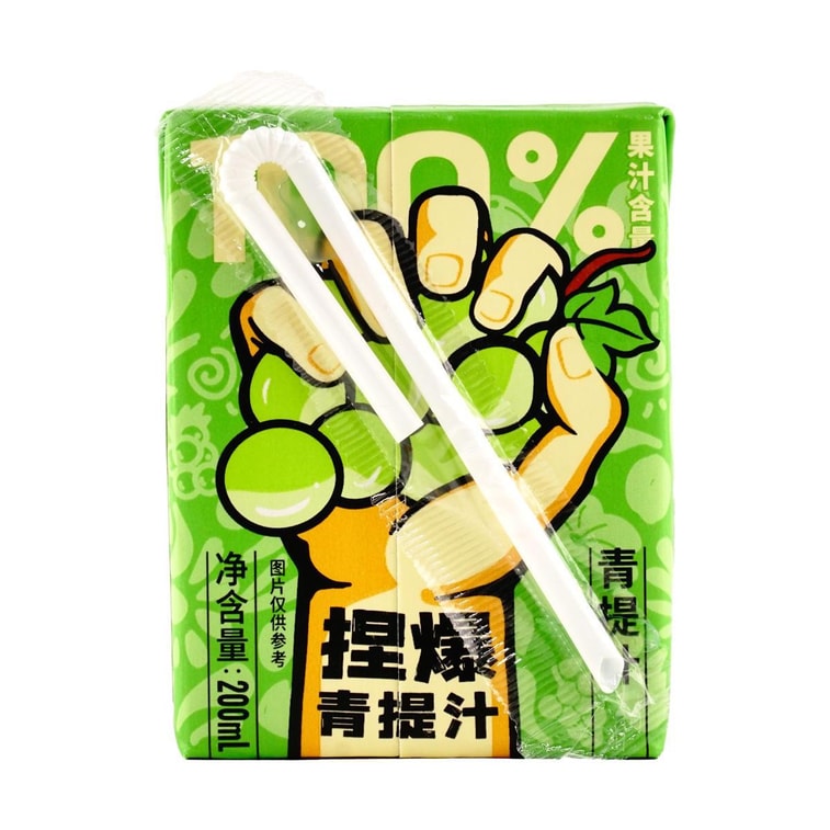 哪吒 捏爆100%果汁 青提汁 200ml 3