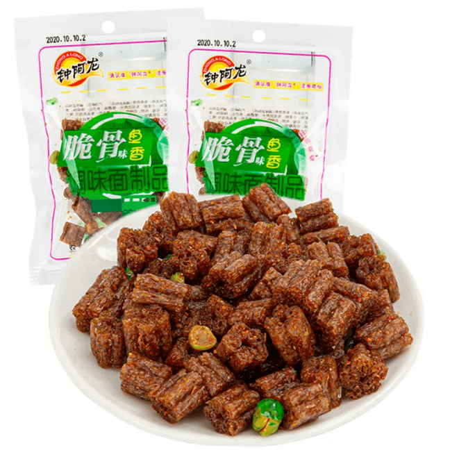 Zhong Ah Dragon Crispy Bone Flavor Fish Spicy Strips Seasoned Noodle Products Nostalgia 18G*5 Bags