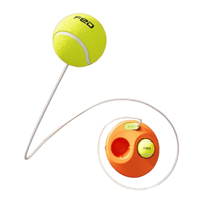 New Single Player Rebound Professional Fixed High Elasticity Tennis Rope Trainer Tennis Base+Threaded Tennis Ball * 2