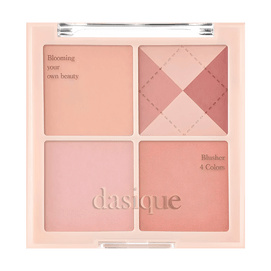 韓國DASIQUE 代曦可 四色腮紅盤修容一體綜合盤 多色霧面臉部修容 #04 Beige Knit 玫瑰盤 11g【氛圍奶茶杏】