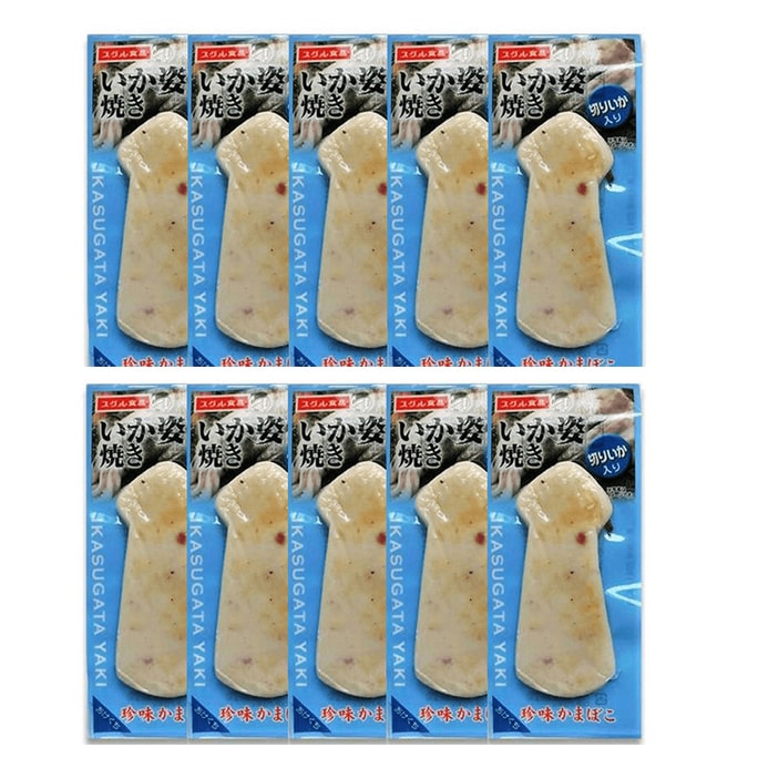 【日本直郵】suguru's 碳烤零食墨魚燒45g*10個【超值組合】