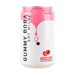 O'S BOBA SOY MILK STRAWBERRY 10.7fz
