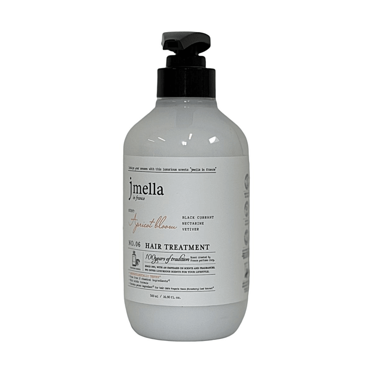 살구꽃 헤어 샴푸 프랑스 향수 순한 세정 16.91 fl oz×1 + 살구꽃 헤어 트리트먼트 부드럽고 윤기나는 16.91 fl oz×1【2개 세트】 3