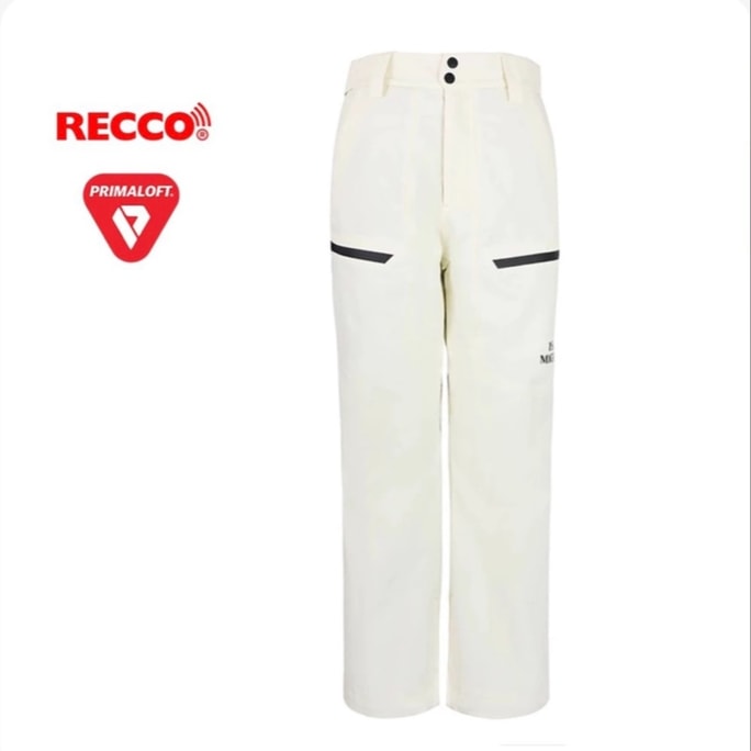 【中國直郵】【黑五大促】 ISEEMIGGA 【寒武紀】25新款滑雪服男女同款3L全壓膠加棉雪服套裝 白s雪褲