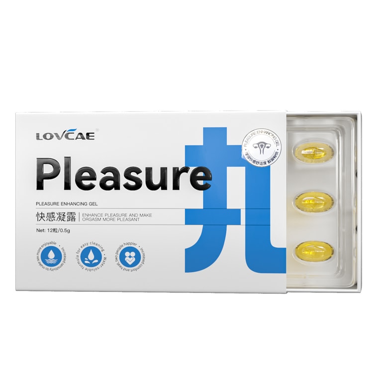 Pleasure gel pills moisturizing and smooth 12 capsules 0 6g box  