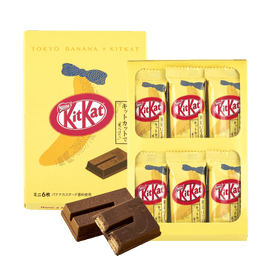 日本TOKYO BANANA东京香蕉xKITKAT奇巧联名 香蕉味巧克力威化饼干棒 6枚入【东京限定 伴手礼】