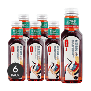 农夫山泉 东方树叶 青柑普洱茶饮料 500ml*6瓶【超值装】【0糖0脂0卡】