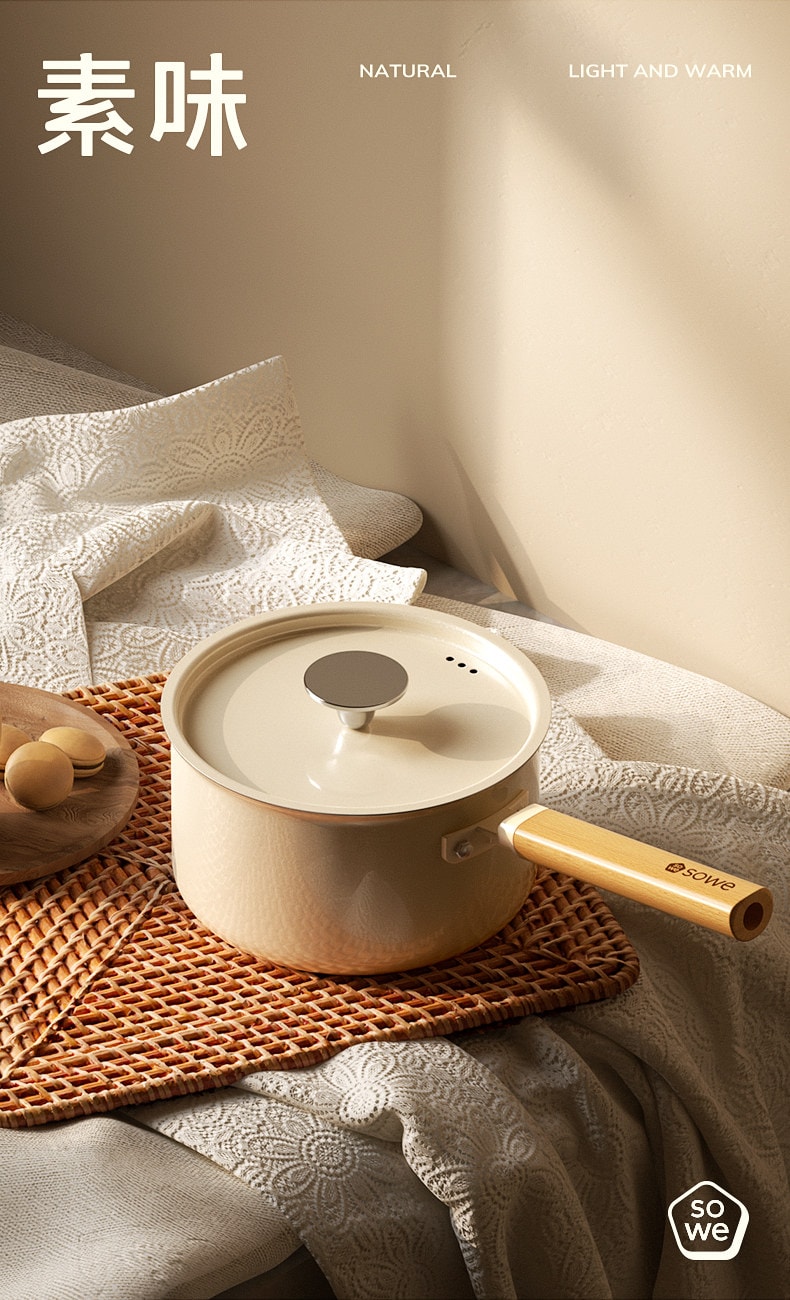 【Livraison directe depuis la Chine】 Suisse Suwei Petite casserole en acier inoxydable 316 sans revêtement pour aliments pour bébé, casserole tout-en-un pour faire bouillir et cuire les nouilles 16 cm 【Nettoyage en un coup d'éponge】-【0 revêtement sain】 1 pièce