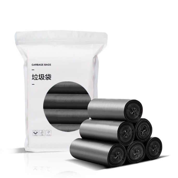爱优汇 垃圾袋 45*50cm 加厚款12um 5卷100支 【带自动收口抽绳 不漏不脏手】