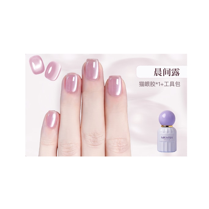 【New 】Gel Polish Cat Eye Gel Nail Polish 10ml * 1 Bottle - Morning Dew  