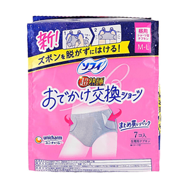 Sofy Super Sleep Outing Replaceable Sanitary Napkin Pants M-L 7 pieces【No Need to Take Off Pants】【12-Hour Absorption】【Day Use】