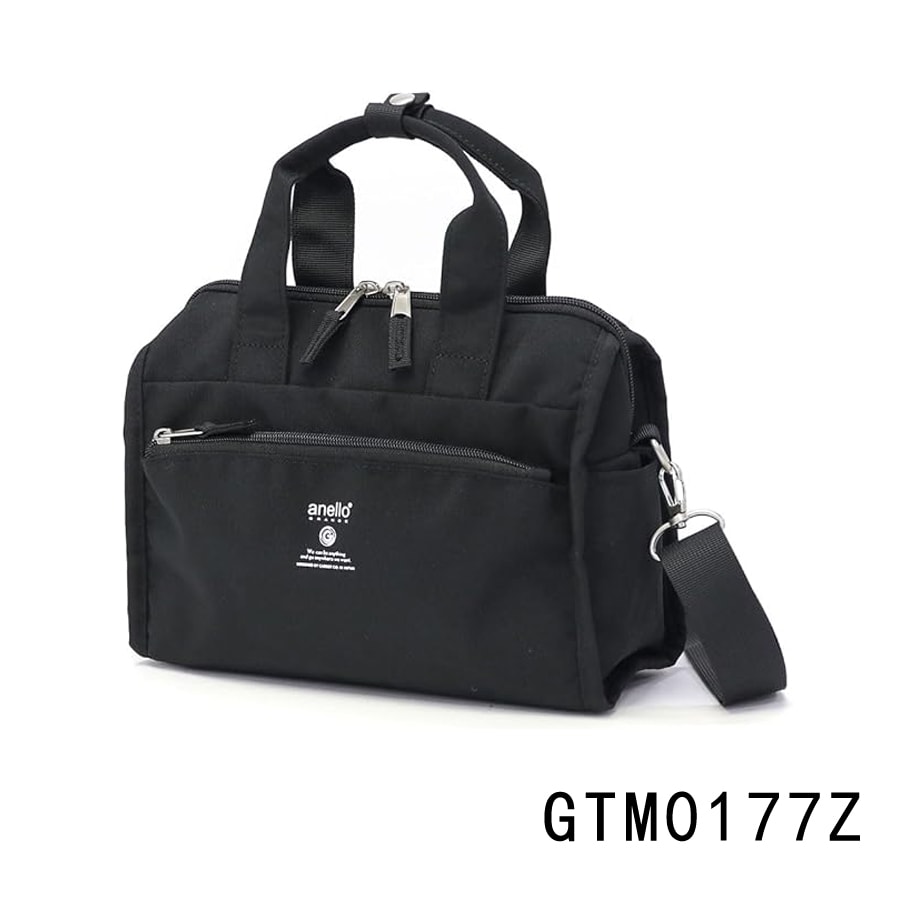 【Expédition directe du Japon】 Sac bandoulière mini Boston ANELLO GRANDE, petit sac d'extérieur, léger et facile à ranger, noir, 1 pièce